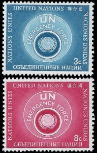 United Nations-New York 1957 Sc 51-52 MLH UN Emergency Force (Type I)