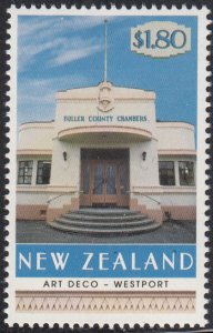 New Zealand 1999 MNH Sc 1572 $1.80 Buller County Offices, Westport