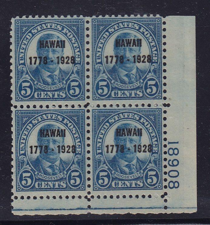 648 VF+ plate block mint never hinged nice color cv $ 450 ! see pic !