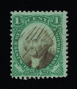 EXCELLENT GENUINE SCOTT #RB1b F-VF USED 1874 PROPRIETARY ON GREENISH PAPER 18419