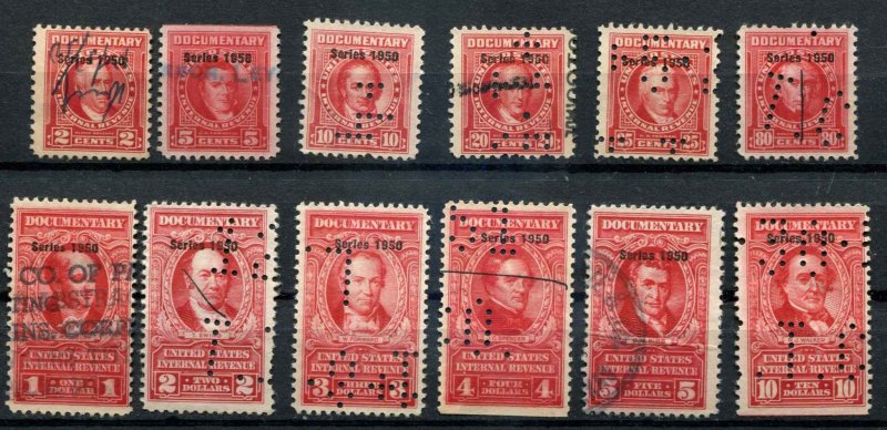 USA SC# R537 R540 R453-4 R547-553 Series 1950 Documentary  Issues