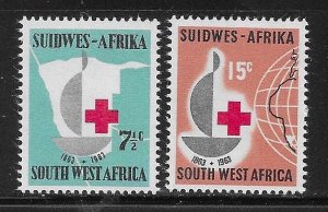 South West Africa 1963 Centenary of Intl red cross Sc 295-296 MNH A3531