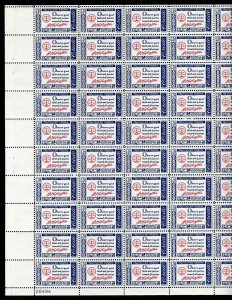 1139 American Credo George Washington Sheet of 50 4¢ Stamps MNH 1959