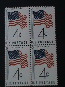 ​UNITED STATES--SC#1153 48 STARS OLD GLORY FLAG- MNH  BLOCK-VF 60 YEARS OLD