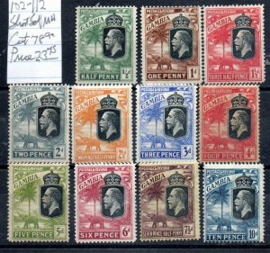 Gambia 102-112 Mint hinged. Short set.