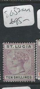 ST LUCIA  (P2705BB)  QV   10/-  SG 52    MOG 