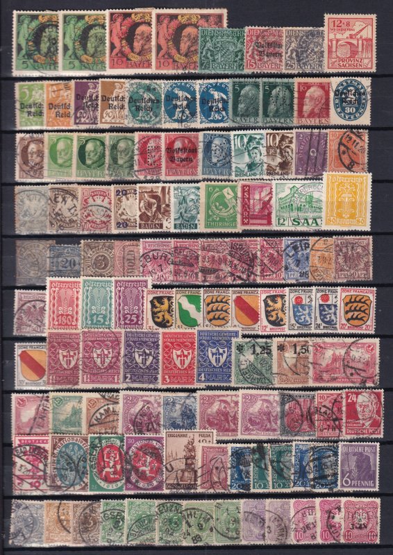 Worldwide lot - Mixed Germany,  over 320 stamps - MH, Used