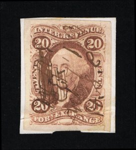 GENUINE SCOTT #R41a F-VF 1862-71 RED 1ST ISSUE FOREIGN EXCHANGE IMPERFORATE
