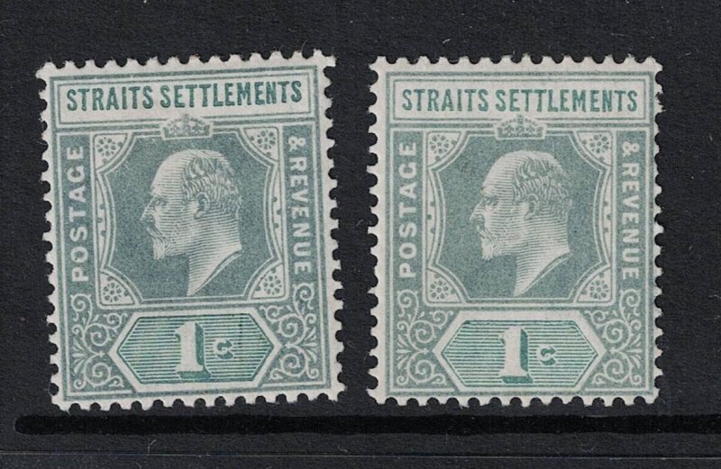 Straits Settlements SG# 110 & 110a Mint Hinged / Hinge Rem - S20314