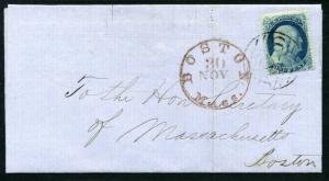 20 Franklin Used Stamp on Nice Cover (Stock 20-19)