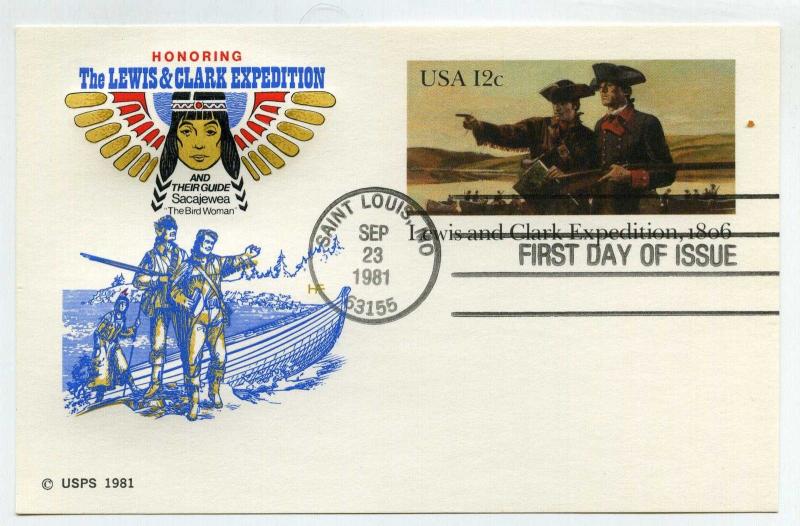 UX91 Lewis and Clark Expedition, 1806, Farnam, HF, FDC