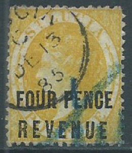 St Lucia, Revenue Stamp, 4d Used