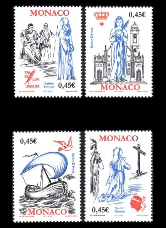 MONACO 2003 - Religion, architecture, ships / complete set MNH