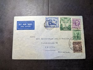1946 Australia Airmail Cover Auburn NSW to Basel Switzerland
