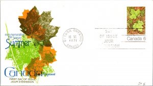 Canada 1971 FDC - Commemorating The Season Of Summer - Ottawa, Ont - J9057