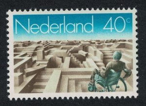 Netherlands Man in Wheelchair and Maze of Steps 1977 MNH SG#1279