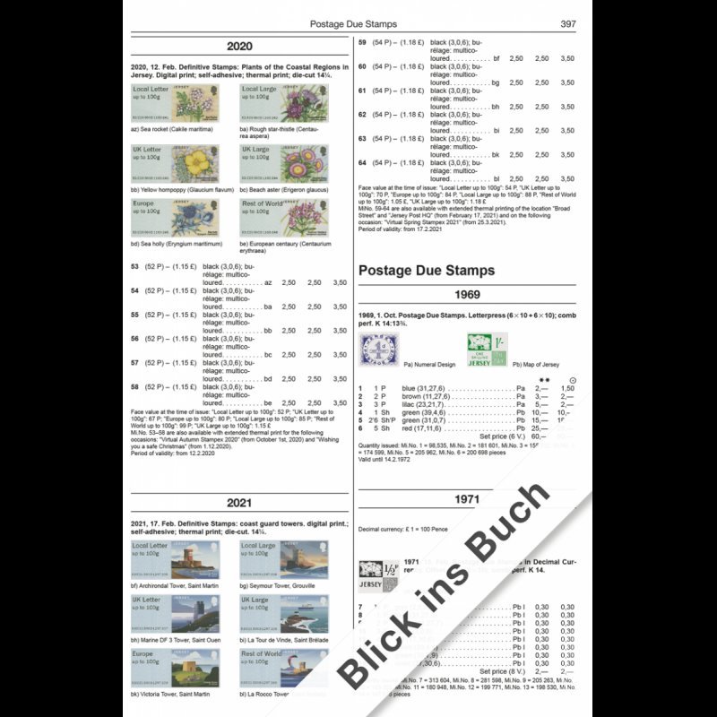 Michel stamp catalogue CHANNEL ISLANDS AND ISLE OF MAN - IN ENGLISH - NEW 