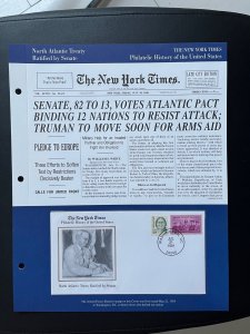 NY times Philatelic history of US panel:North Atlantic treaty ratified by senate