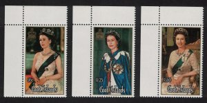 Cook Is. 60th Birthday of Queen Elizabeth II Corners 1986 MNH SG#1065-1067