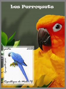 MALI SHEET IMPERF BIRDS PARROTS