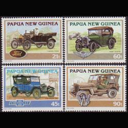 PAPUA NEW GUINEA 1994 - Scott# 841-4 Classic Cars Set of 4 NH