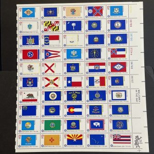 1976 sheet, 50 state flags Sc# 1633-82