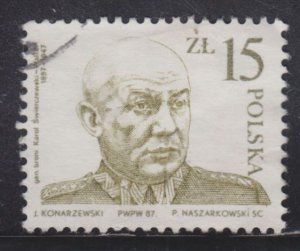 Poland 2795 Gen. Karol Swierczewski-Walter 1987