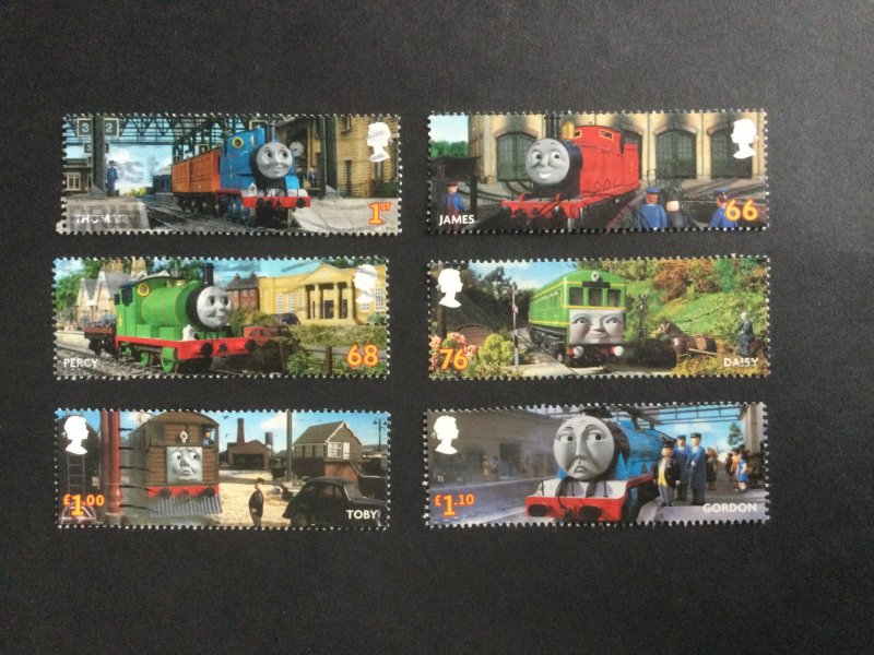 GB 2011.  Thomas the tank engine. Used set of 6 stamps.