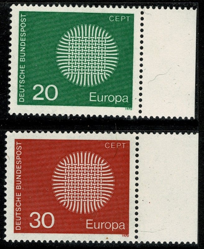 GERMANY 1970 EUROPA MARGIN SET SG1520-21 MINT (NH) SUPERB