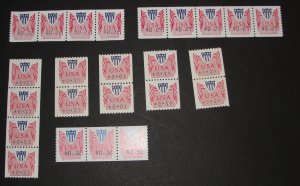 US CVP Stamps All MNH