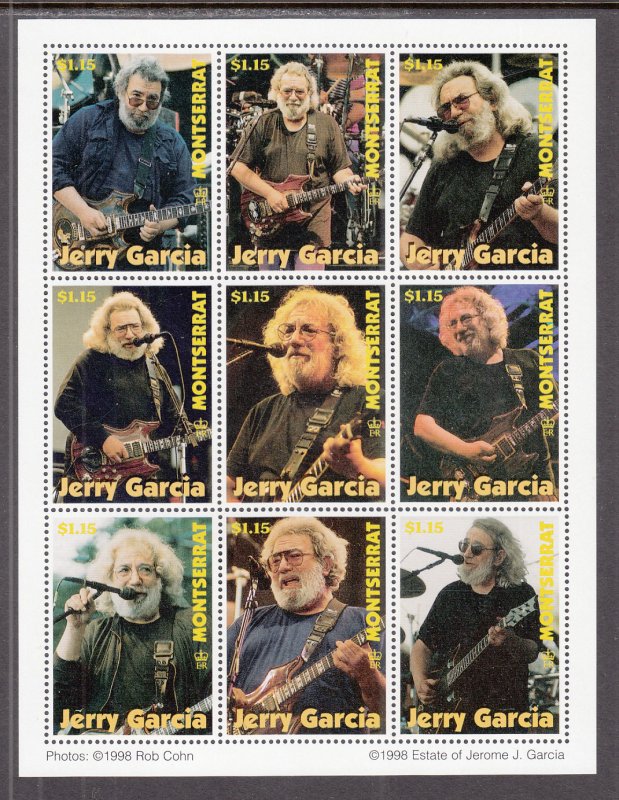 Montserrat 955 Jerry Garcia Souvenir Sheet MNH VF