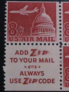 ​UNITED STATES-AIRMAIL 1962 SC#C64b-JET LINER OVER CAPITAL- MNH BOOKLET PANE