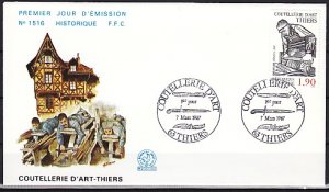 France, Scott cat. 2029. Cutlery Industry issue on a First day cover. ^