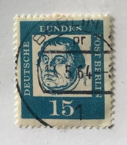 Germany, Berlin 1961 Scott 9N180  used - 15pf,  Martin Luther