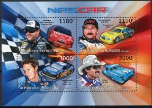 Burundi 2012 MNH Cars Stamps NASCAR Auto Racing Brad Keselowski 4v M/S