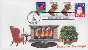 Edken Printed Combo FDC for the 1994 Christmas Issue