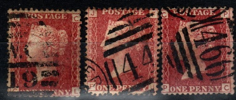 Great Britain #33 Plates 204, 205, 206  Used CV $18.50 (A399)