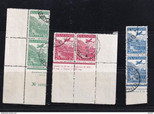 Bulgaria  1932 Air Post set Margin text Pair Sc C13-14 Used 15374