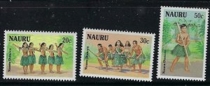 Nauru 331-33 MNH 1987 Tribal Dancers (fe1135)