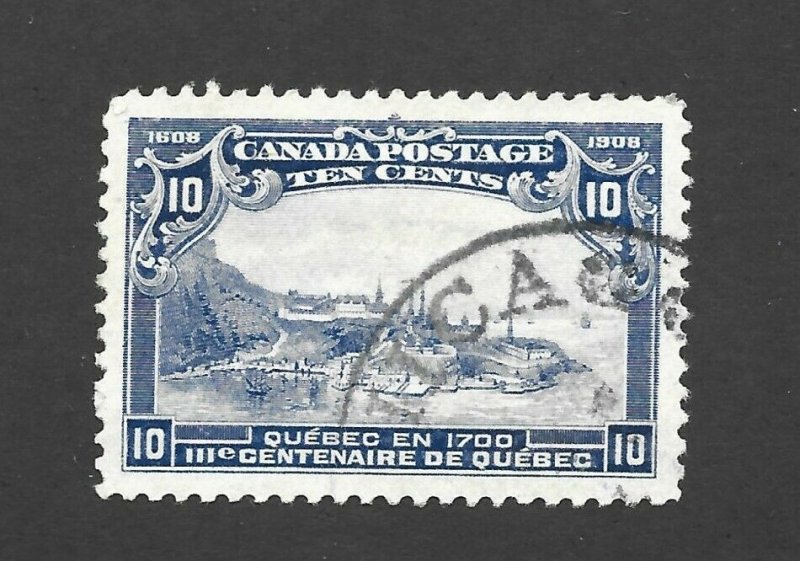 Canada Scott 101 10-cent Quebec issue used VF 2021 cv $125