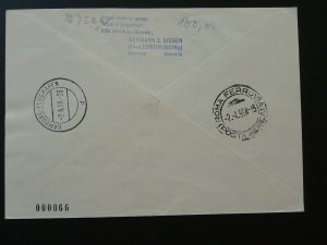 first flight cover Vatican to Hamburg via Roma 1958 Lufthansa 95175