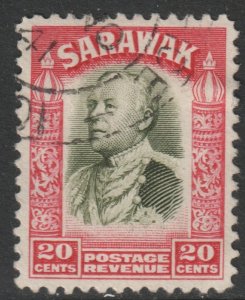 Sarawak Scott 125 - SG116, 1934 Sir Charles Vyner Brooke 20c used