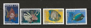 Mayotte Sc 121-4 NH Set of 1999 - Marine life - Fish 