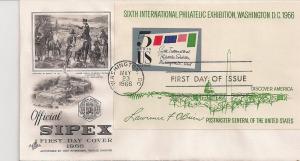 Us Fdc Scott #1311 Sipex