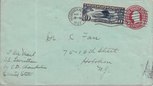 1927 Hasbrouck Heights, NY to Hoboken, NJ 1st Airmail Flt S.S. Leviattan (59963)