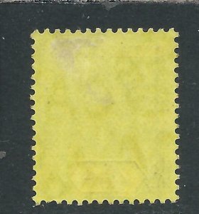 CAYMAN IS 1907-09 4d BLACK & RED/YELLOW MM SG 29 CAT £60