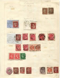 Great Britain Stamps - LIVERPOOL, 466 Cancellations, Lot of 62