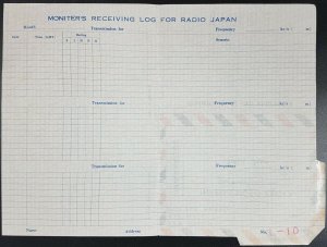 Unused Japan Broadcasting Corporation Pre-Printed Air Letter, Nippon Hoso Kyokai 