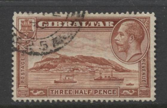 Gibraltar - Scott 97 - KGV Pictorials -1931- Used - Wmk 4 - Single 1.1/2p Stamp