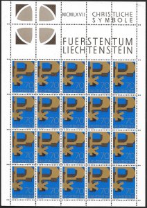 LIECHTENSTEIN (80) All different Sheets of stamps ALL Mint Never Hinged